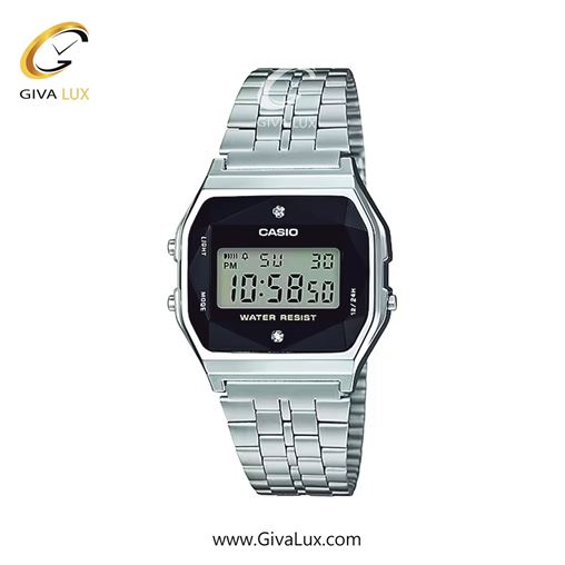 ساعت مچی اورجینال مردانه کاسیو Casio نقره ای | نقره ای| مشکی| کد رفرنس A159WAD-1D