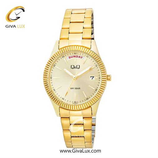 ساعت مچی اورجینال کیو اند کیو زنانه طلایی | طلایی | طلایی | کد رفرنس A15A001PY
