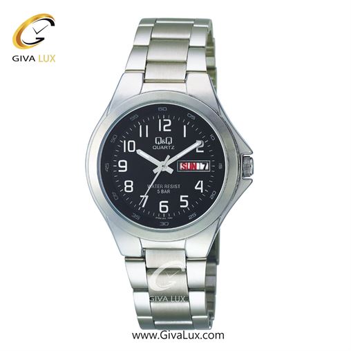 ساعت مچی اورجینال مردانه کیو اند کیو Q&Q نقره ای | نقره ای| مشکی| کد رفرنس A164J205Y