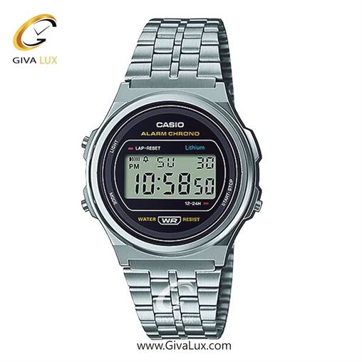 ساعت مچی اورجینال یونیسکس-زنانه-مردانه کاسیو Casio نقره ای | نقره ای| مشکی| کد رفرنس A171WE-1ADF