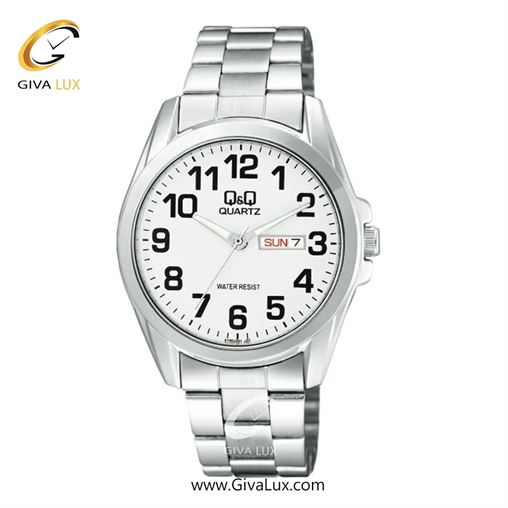 ساعت مچی اورجینال مردانه کیو اند کیو Q&Q نقره ای | نقره ای| سفید| کد رفرنس A190-204Y
