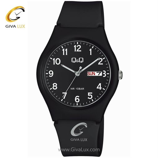 ساعت مچی اسپرت بند پی یو مشکی کیو اند کیو A212J004Y