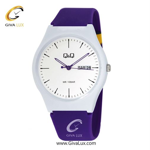 ساعت مچی اورجینال مردانه کیو اند کیو Q&Q سفید | بنفش| سفید| کد رفرنس A212J007Y