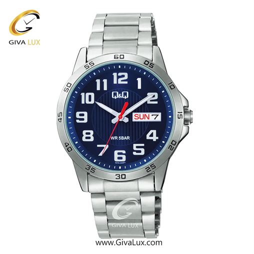 ساعت مچی اورجینال مردانه کیو اند کیو Q&Q نقره ای | نقره ای| سرمه ای| کد رفرنس A37A-003PY