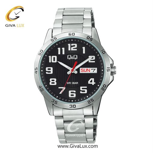 ساعت مچی اورجینال مردانه کیو اند کیو Q&Q نقره ای | نقره ای| مشکی| کد رفرنس A37A-004PY