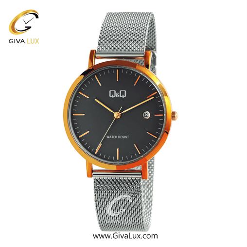 ساعت مچی اورجینال مردانه کیو اند کیو Q&Q مسی | نقره ای| مشکی| کد رفرنس A466J422Y