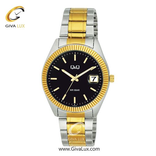 ساعت مچی اورجینال مردانه کیو اند کیو Q&Q طلایی-نقره ای | نقره ای-طلایی| مشکی| کد رفرنس A476J402Y