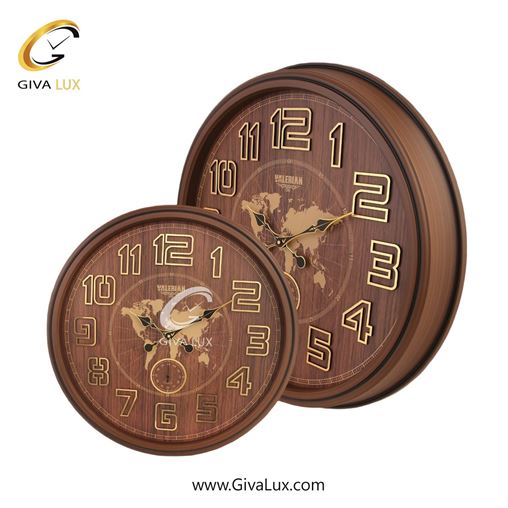 ساعت دیواری اورجینال والرین PVC قهوه ای| کد رفرنس A720