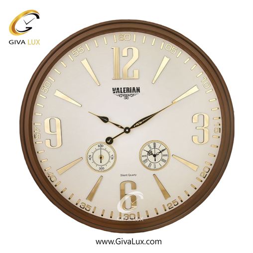 ساعت دیواری اورجینال والرین PVC قهوه ای| کد رفرنس A780