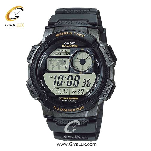 ساعت مچی اورجینال مردانه کاسیو Casio تیتانیوم | مشکی| مشکی| کد رفرنس AE-1000W-1AVDF
