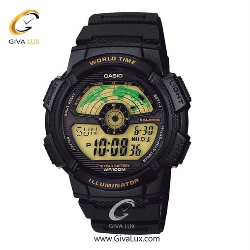 ساعت مچی اورجینال مردانه کاسیو Casio مشکی | مشکی| مشکی| کد رفرنس AE-1100W-1BVDF