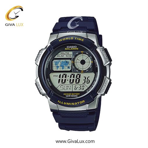 ساعت مچی اورجینال مردانه کاسیو Casio نقره ای-آبی | آبی| مشکی| کد رفرنس AE-1000W-2A