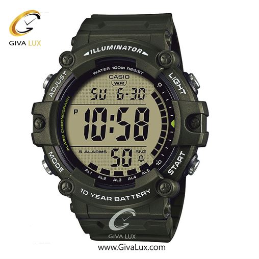 ساعت مچی اورجینال مردانه کاسیو Casio سبز | سبز| مشکی| کد رفرنس AE-1500WHX-3AVDF