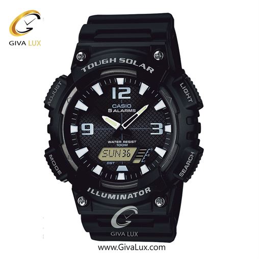ساعت مچی اورجینال مردانه کاسیو Casio دو زمانه مشکی | مشکی| مشکی| کد رفرنس AQ-S810W-1AVDF