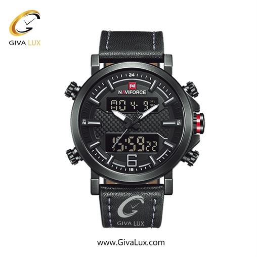 ساعت مچی مردانه بند چرمی ناوی فورس (نیوی فورس) NF9135 B/GY/B BGYB.jpg