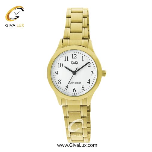 ساعت مچی اورجینال زنانه کیو اند کیو Q&Q طلایی | طلایی| سفید| کد رفرنس C01A-006PY
