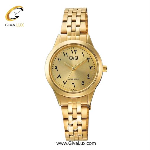 ساعت مچی اورجینال زنانه کیو اند کیو Q&Q طلایی | طلایی| طلایی| کد رفرنس C01A-009PY