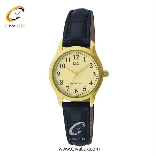 ساعت مچی اورجینال زنانه کیو اند کیو Q&Q طلایی | مشکی| طلایی| کد رفرنس C03A-008PY