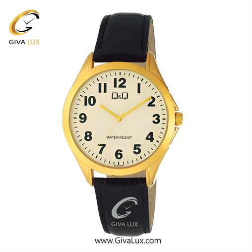 ساعت مچی اورجینال مردانه کیو اند کیو Q&Q طلایی | مشکی| طلایی| کد رفرنس C04A-006PY
