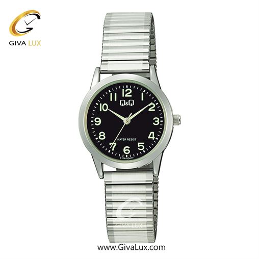 ساعت مچی اورجینال زنانه کیو اند کیو Q&Q نقره ای | نقره ای| مشکی| کد رفرنس C11A-034PY