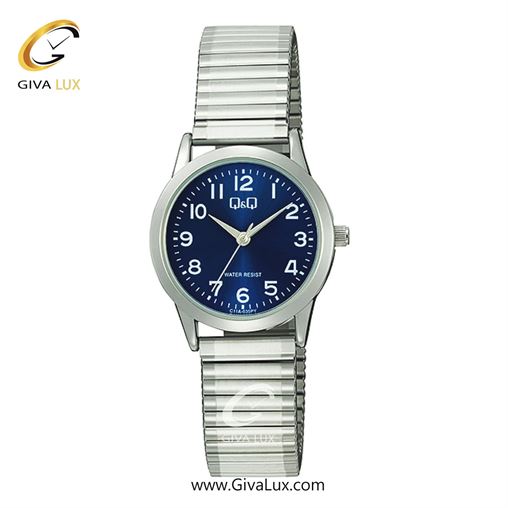 ساعت مچی اورجینال زنانه کیو اند کیو Q&Q نقره ای | نقره ای| آبی کاربنی| کد رفرنس C11A-035PY