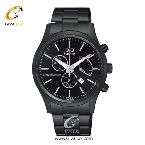 ساعت مچی اورجینال کیو اند کیو مردانه سه موتوره کرنوگراف مشکی | مشکی | مشکی | کد رفرنس C24A-005PY