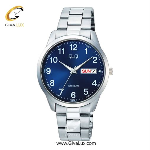 ساعت مچی اورجینال مردانه کیو اند کیو Q&Q نقره ای | نقره ای| آبی کاربنی| کد رفرنس C32A-005PY