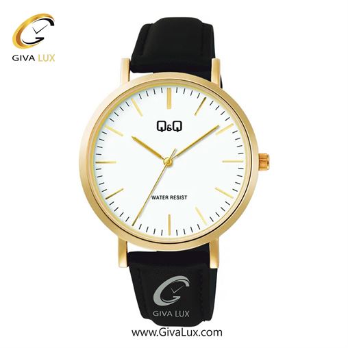 ساعت مچی اورجینال کیو اند کیو مردانه طلایی | مشکی | سفید | کد رفرنس C34A009PY