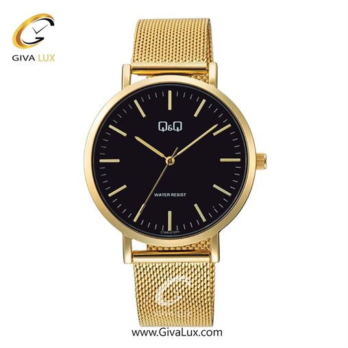 ساعت مچی اورجینال کیو اند کیو مردانه طلایی | طلایی | مشکی | کد رفرنس C34A012PY