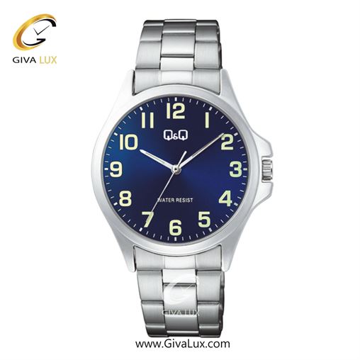ساعت مچی اورجینال مردانه کیو اند کیو Q&Q نقره ای | نقره ای| سرمه ای| کد رفرنس C36A-001PY