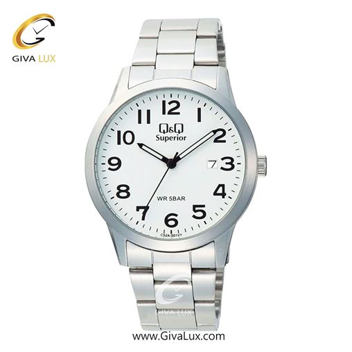 ساعت مچی اورجینال مردانه کیو اند کیو Q&Q نقره ای | نقره ای| سفید| کد رفرنس C52A-001VY