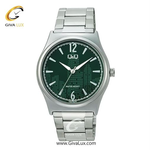 ساعت مچی اورجینال مردانه کیو اند کیو Q&Q نقره ای | نقره ای| سبز یشمی تیره| کد رفرنس C68A-002PY