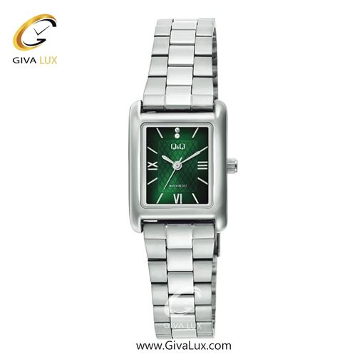 ساعت مچی اورجینال زنانه کیو اند کیو Q&Q نقره ای | نقره ای| سبز یشمی تیره| کد رفرنس C69A-003PY