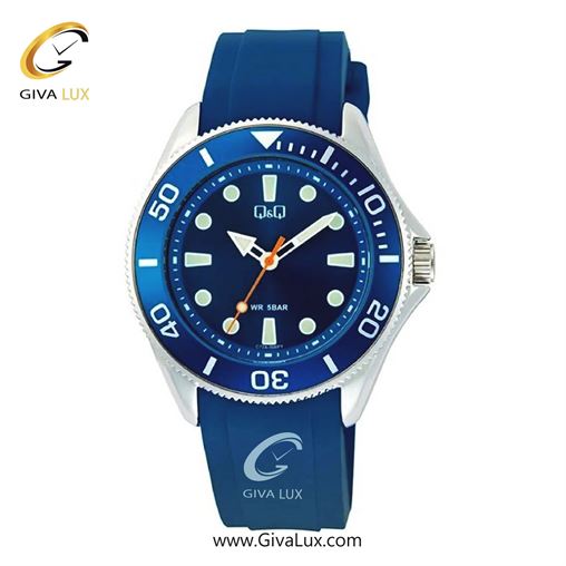 ساعت مچی اورجینال مردانه کیو اند کیو Q&Q آبی کاربنی-نقره ای | آبی| آبی کاربنی| کد رفرنس C72A-006PY