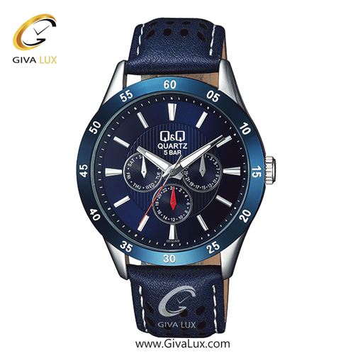 ساعت مچی اورجینال مردانه کیو اند کیو Q&Q سه موتوره فول تایم نقره ای-سرمه ای | سرمه ای| سرمه ای| کد رفرنس CE02J502Y