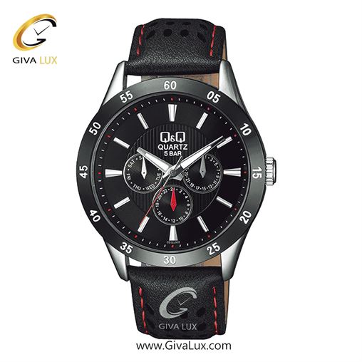ساعت مچی اورجینال مردانه کیو اند کیو Q&Q سه موتوره فول تایم نقره ای-مشکی | مشکی| مشکی| کد رفرنس CE02J512Y