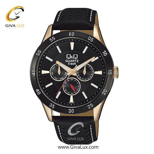 ساعت مچی اورجینال مردانه کیو اند کیو Q&Q سه موتوره فول تایم طلایی-مشکی | مشکی| مشکی| کد رفرنس CE02J532Y