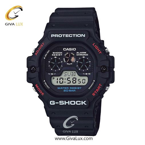 ساعت مچی اورجینال مردانه کاسیو Casio مشکی | مشکی| مشکی| کد رفرنس جی شاک G-Shock DW-5900-1DR