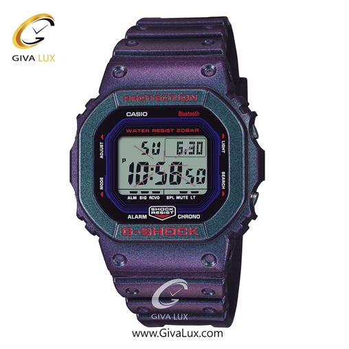 ساعت مچی اورجینال مردانه کاسیو Casio بنفش | بنفش| مشکی| کد رفرنس جی شاک G-Shock DW-B5600AH-6D