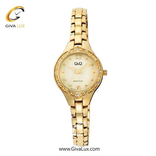 ساعت مچی اورجینال کیو اند کیو زنانه طلایی | طلایی | طلایی | کد رفرنس F14A001PY