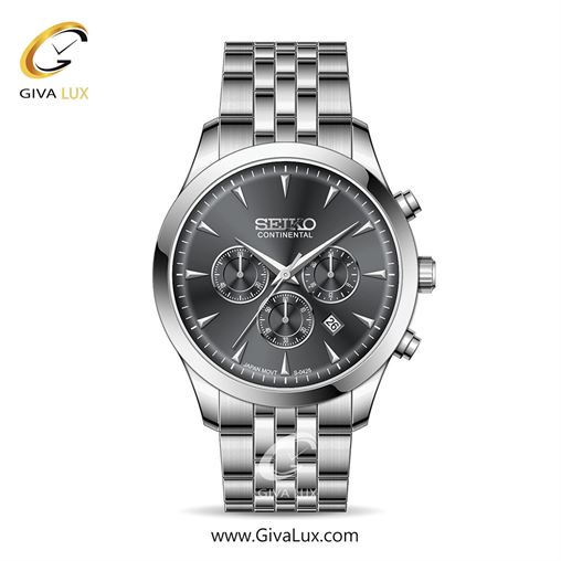 ساعت مچی اورجینال مردانه سیکو (کانتیننتال) | Seiko (Continental)  سه موتوره کرنوگراف نقره ای | نقره ای| دودی|تیتانیوم| کد رفرنس 0425