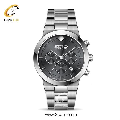 ساعت مچی اورجینال مردانه سیکو (کانتیننتال) | Seiko (Continental) سه موتوره کرنوگراف نقره ای | نقره ای| دودی|تیتانیوم| کد رفرنس 0426