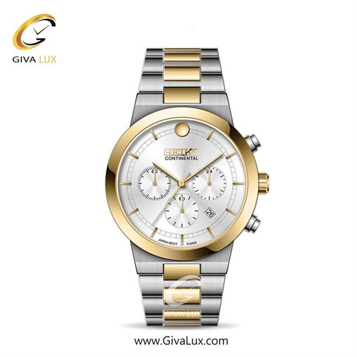 ساعت مچی اورجینال مردانه سیکو (کانتیننتال) | Seiko (Continental)  سه موتوره کرنوگراف طلایی | نقره ای-طلایی| نقره ای| کد رفرنس 0426