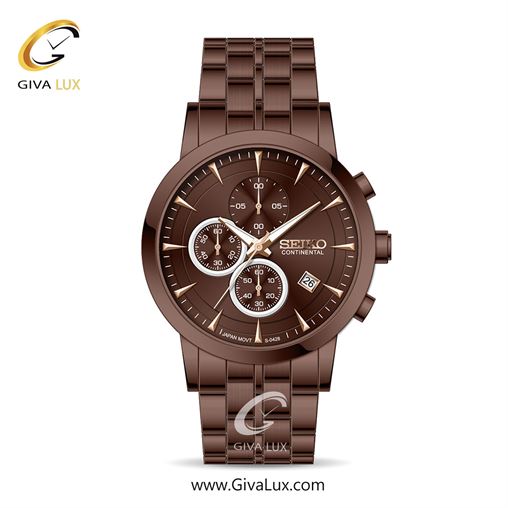 ساعت مچی اورجینال مردانه سیکو (کانتیننتال) | Seiko (Continental) سه موتوره کرنوگراف کافی | کافی| کافی| کد رفرنس 0428