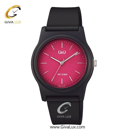ساعت مچی اورجینال مردانه کیو اند کیو Q&Q مشکی | مشکی| سرخابی| کد رفرنس G22A-015VY
