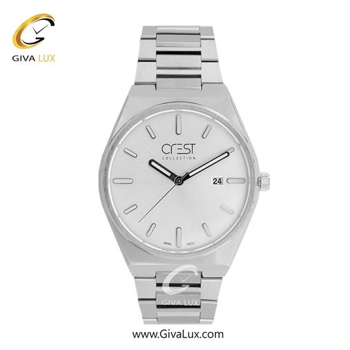 ساعت مچی اورجینال مردانه کرست نقره ای | نقره ای| نقره ای| کد رفرنس Crest 6287-1