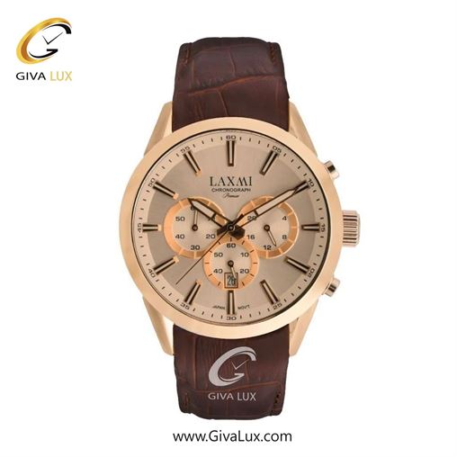 ساعت مچی اورجینال مردانه لاکسمی سه موتوره کرنوگراف طلایی | قهوه ای| نقره ای| کد رفرنس 8543-5G G8543-6.jpg