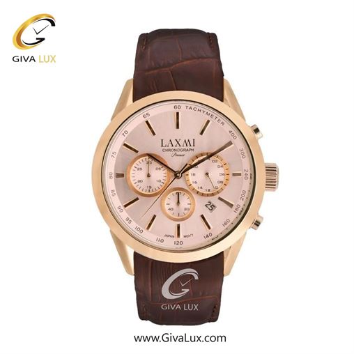 ساعت مچی اورجینال مردانه لاکسمی سه موتوره کرنوگراف رزگلد | قهوه ای| رزگلد| کد رفرنس 8543-6G G8544-1.jpg