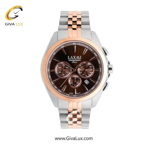 ساعت مچی اورجینال مردانه لاکسمی سه موتوره کرنوگراف رزگلد | رزگلد-نقره ای| قهوه ای| کد رفرنس 8544-14G