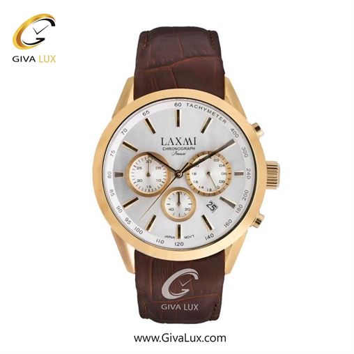 ساعت مچی اورجینال مردانه لاکسمی سه موتوره کرنوگراف رزگلد | قهوه ای| رزگلد| کد رفرنس 8544-1G G8544-2.jpg